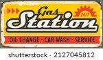 Gas Station Retro Sign Design....