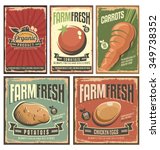 farm fresh organic products... | Shutterstock .eps vector #349738352