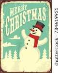 Vintage Christmas Sign With...
