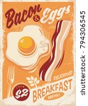 Bacon And Eggs Breakfast Menu...