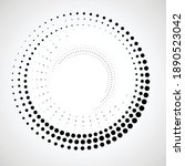 halftone dots in circle form.... | Shutterstock .eps vector #1890523042