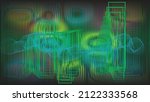 glitch distorted geometric... | Shutterstock .eps vector #2122333568