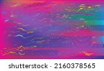 glitch distorted geometric... | Shutterstock .eps vector #2160378565