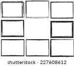 set of grunge black and white... | Shutterstock .eps vector #227608612