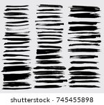 grunge paint stripe . vector... | Shutterstock .eps vector #745455898