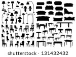 Set Of Furniture Silhouettes