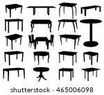 set of table silhouettes | Shutterstock .eps vector #465006098