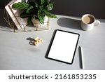 Tablet with blank screen...