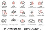 vector set of linear icons... | Shutterstock .eps vector #1891003048