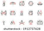 vector set of linear icons... | Shutterstock .eps vector #1912737628