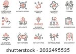 vector set of linear icons... | Shutterstock .eps vector #2032495535