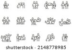 vector set of linear icons... | Shutterstock .eps vector #2148778985