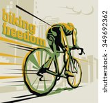 Biking Illustration. Layered...