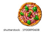 pizza with chicken and barbeque ... | Shutterstock . vector #1930890608