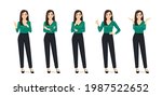 elegant business woman in... | Shutterstock .eps vector #1987522652