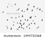 figures flock of flying birds... | Shutterstock .eps vector #1494732368