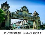 Small photo of Uttaradit, Thailand- October 21, 2012: The city gate of Lablae or Laplae District, Uttaradit Province, north of Thailand. Label means "Hidden from Sight" which has a lot of stories to tell.