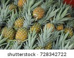 Pile Pineapple Fruit Which Has...