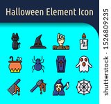 set of halloween linear color... | Shutterstock .eps vector #1526809235