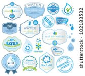 set of water labels | Shutterstock .eps vector #102183532