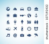 set of travel icons | Shutterstock .eps vector #107192432
