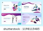 set of web page design... | Shutterstock .eps vector #1198115485