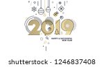 business happy new year 2019... | Shutterstock .eps vector #1246837408