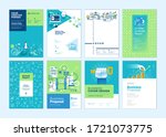 set of brochure  annual report  ... | Shutterstock .eps vector #1721073775