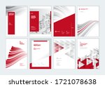 set of brochure  annual report  ... | Shutterstock .eps vector #1721078638