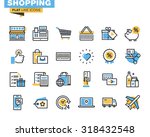 trendy flat line icon pack for... | Shutterstock .eps vector #318432548