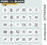 set of thin line web icons of... | Shutterstock .eps vector #347944568