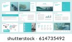 business presentation templates.... | Shutterstock .eps vector #614735492
