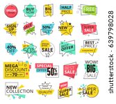 sale labels collection. modern... | Shutterstock .eps vector #639798028