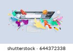 creative concept banner. vector ... | Shutterstock .eps vector #644372338