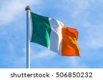 Irish flag waving in the wind...