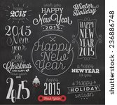 collection of vintage new year... | Shutterstock .eps vector #236886748