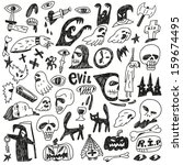 halloween   evil   monsters  ... | Shutterstock .eps vector #159674495