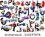 jazz musicians   vector... | Shutterstock .eps vector #210197878