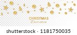seamless christmas golden... | Shutterstock .eps vector #1181750035