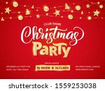 christmas party poster template.... | Shutterstock .eps vector #1559253038