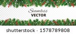seamless christmas decoration... | Shutterstock .eps vector #1578789808