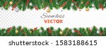 seamless christmas decoration... | Shutterstock .eps vector #1583188615