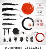 set of brushes and other design ... | Shutterstock .eps vector #263213615