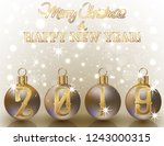merry christmas y happy new... | Shutterstock .eps vector #1243000315