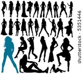 collection of model woman vector | Shutterstock .eps vector #5351446