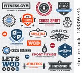 set of various sports and... | Shutterstock .eps vector #133396745