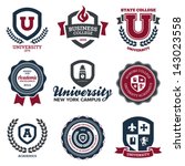 set of university and college... | Shutterstock .eps vector #143023558