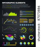 set of infographic charts ... | Shutterstock .eps vector #87073886