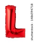 letter l of red balloons... | Shutterstock . vector #1486594718