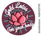 color vintage yoga emblem | Shutterstock .eps vector #468433745